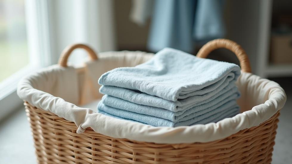 Fresh folded clean laundry